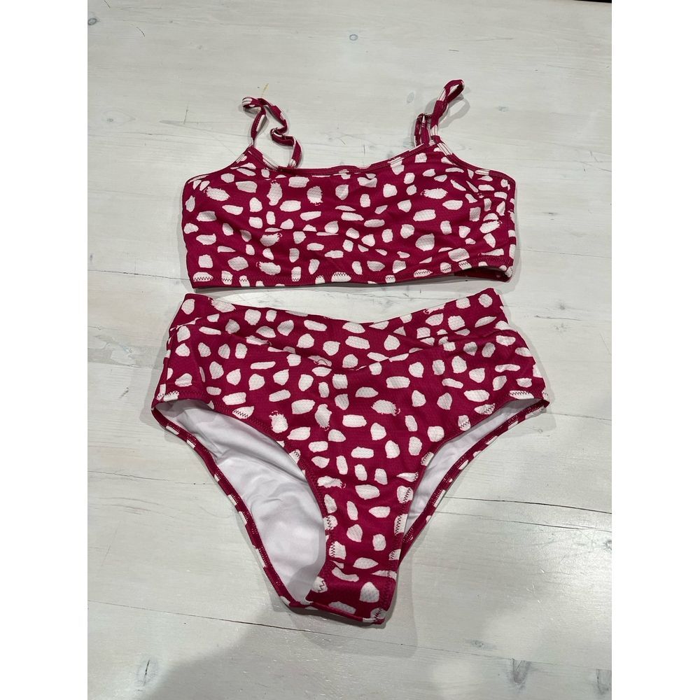 Bikini NEW W TAGS! Pink with white‎ spots size medium